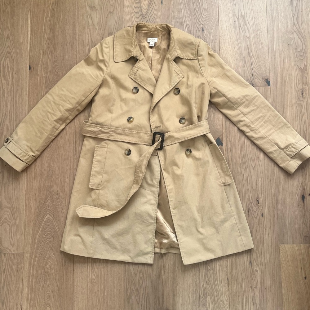J. Crew Tan Trench Coat